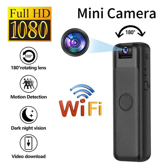 1080P HD Mini Camera Pen - Night Vision & 180° Rotation