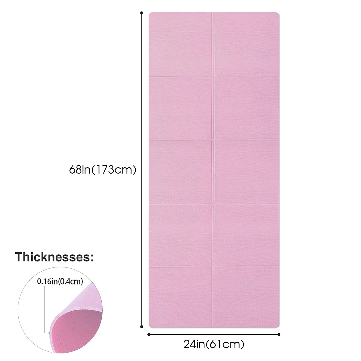 Thick EVA Yoga Mat – Anti-Slip Fitness