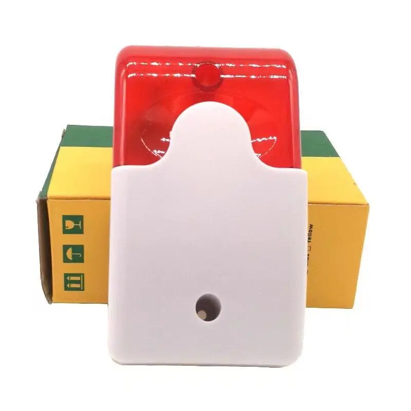 Wired Strobe Siren Alarm - Red Flash & Loud Sound