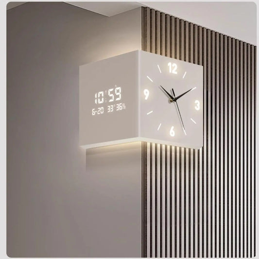 Double-Sided Corner Clock