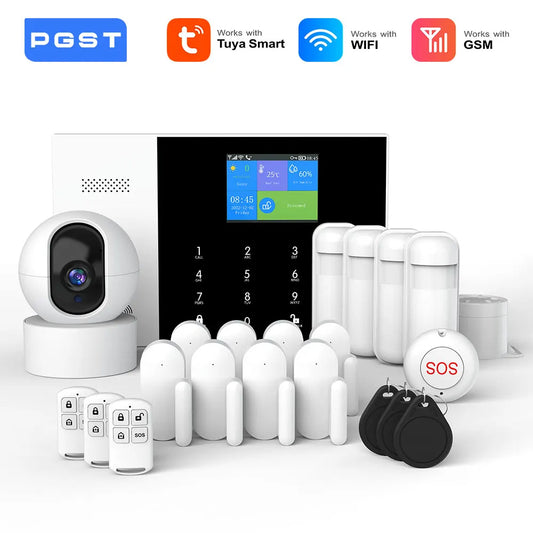 PGST Tuya Smart GSM & WiFi Alarm System - Wireless Home Security