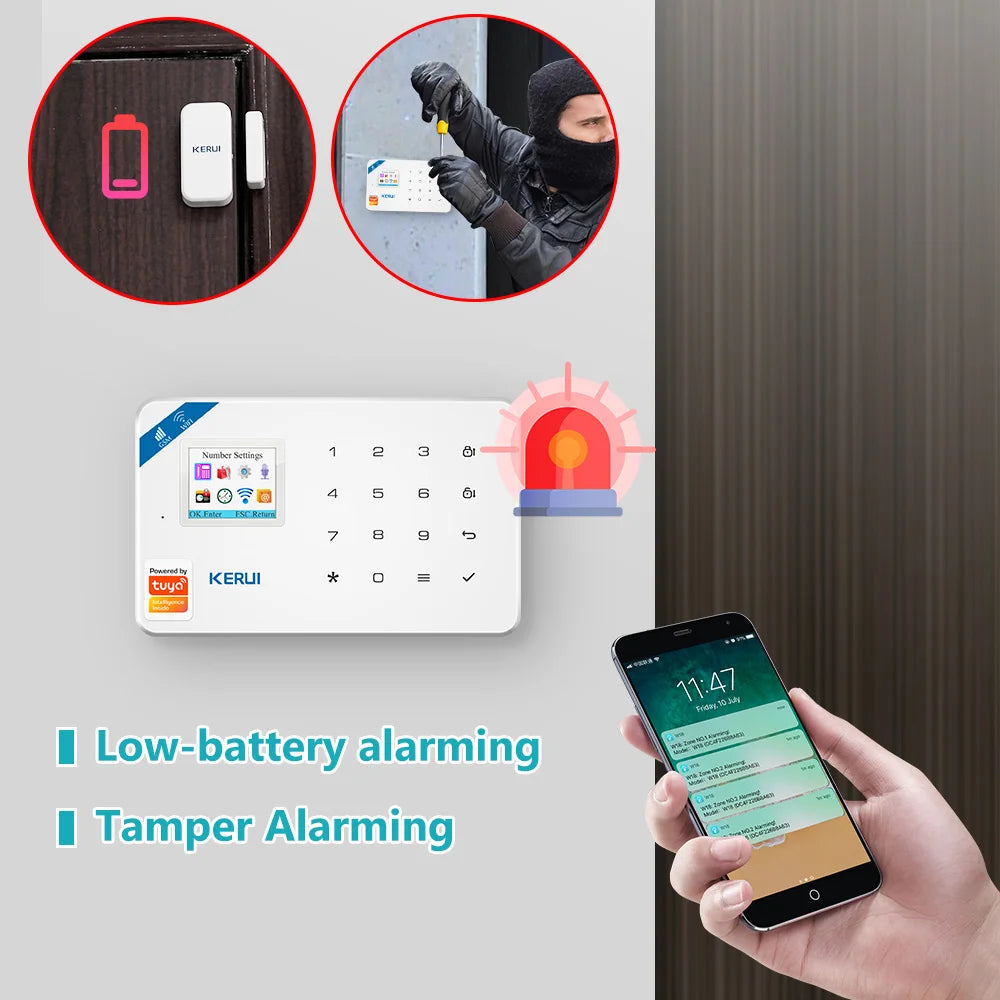 KERUI W181 Smart WiFi & GSM Alarm System - Tuya Security Kit