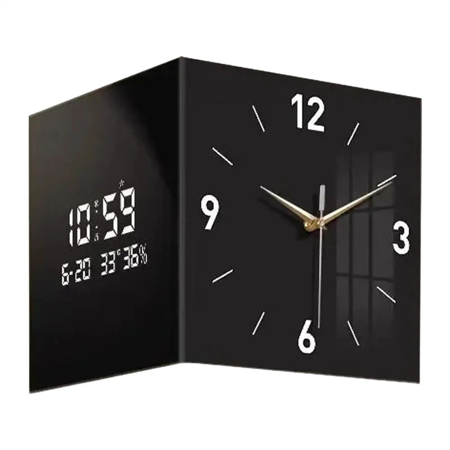 Double-Sided Corner Clock