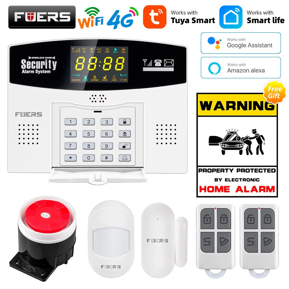 Fuers Tuya Smart WiFi & GSM Alarm System -Security Kit