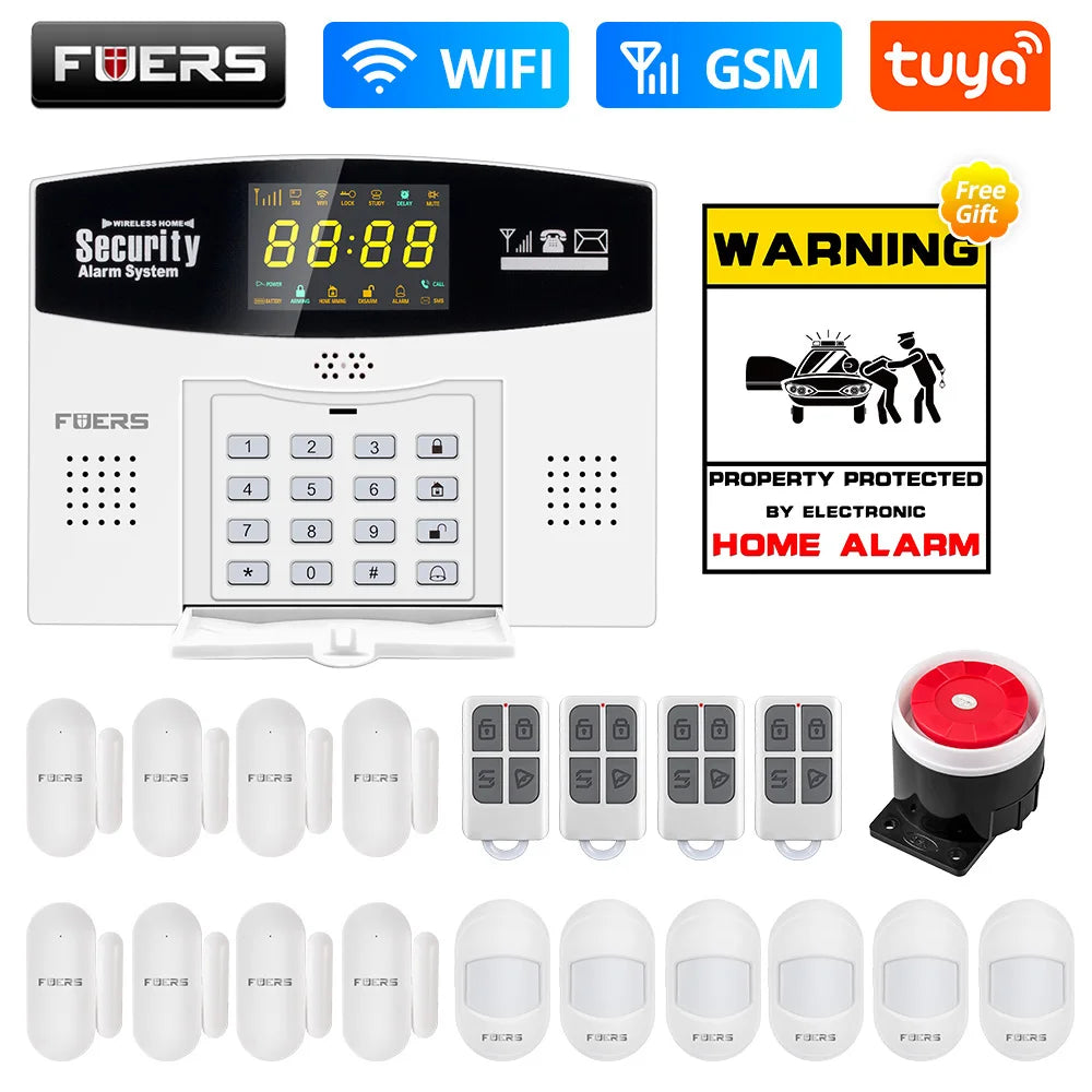 Fuers Tuya Smart WiFi & GSM Alarm System -Security Kit