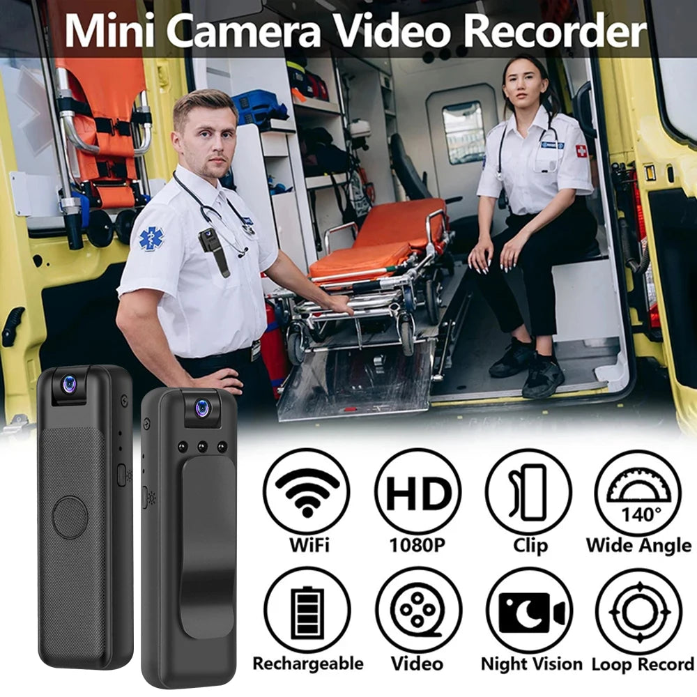 1080P HD Mini Camera Pen - Night Vision & 180° Rotation