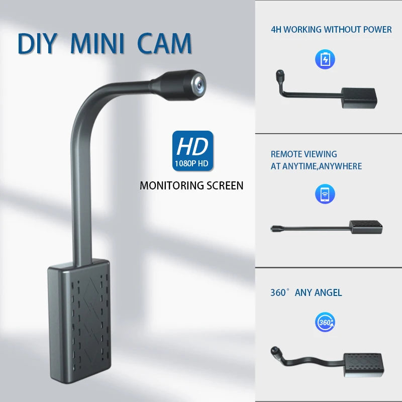 1080P Mini Camera - WiFi, Loop Recording & Wireless Surveillance