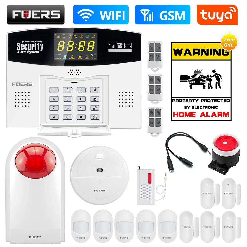 Fuers Tuya Smart WiFi & GSM Alarm System -Security Kit