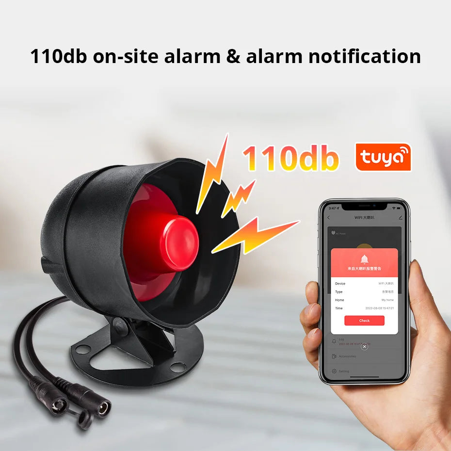 KERUI Tuya Smart WiFi Security Alarm System - 110dB Wireless Siren