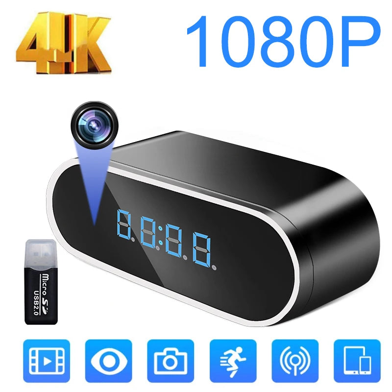 1080P Mini Camera Clock - HD WiFi & Night Vision