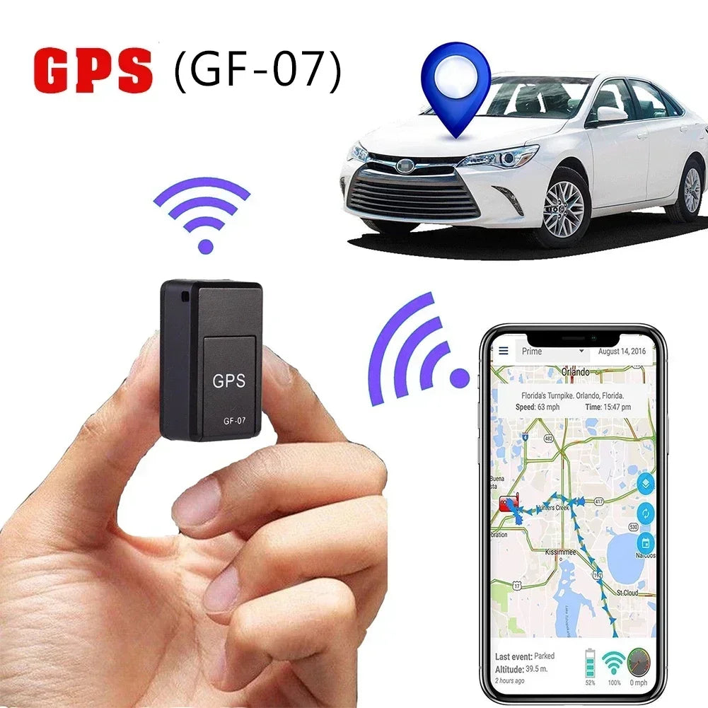 GF07 Magnetic Mini Car Tracker - Real-Time GPS Locator