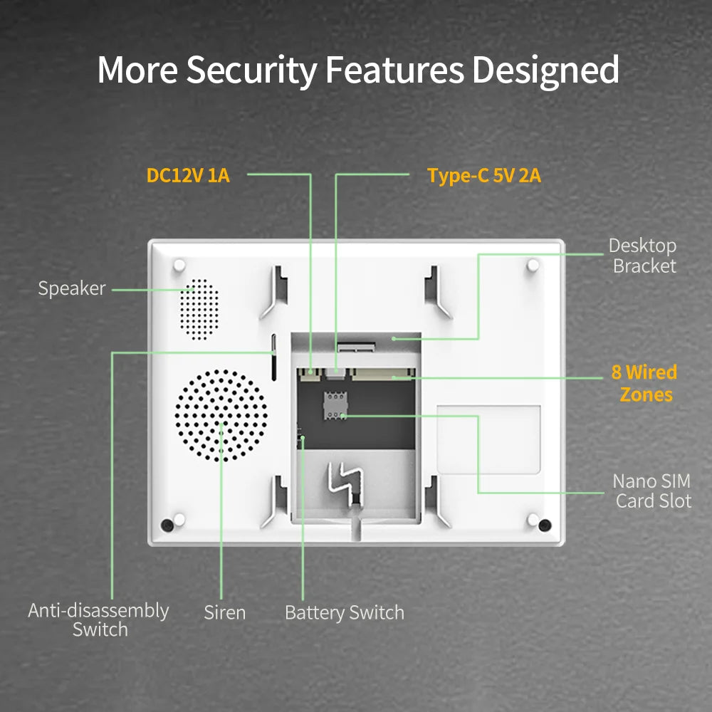 Staniot 7" Wireless Smart Home Alarm System - WiFi & 4G