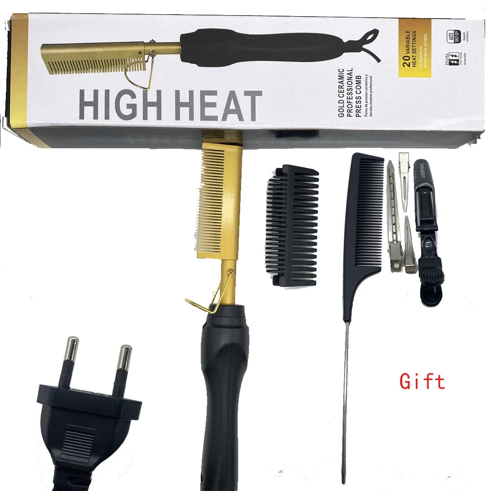 Hot Comb Hair Straightener Brush