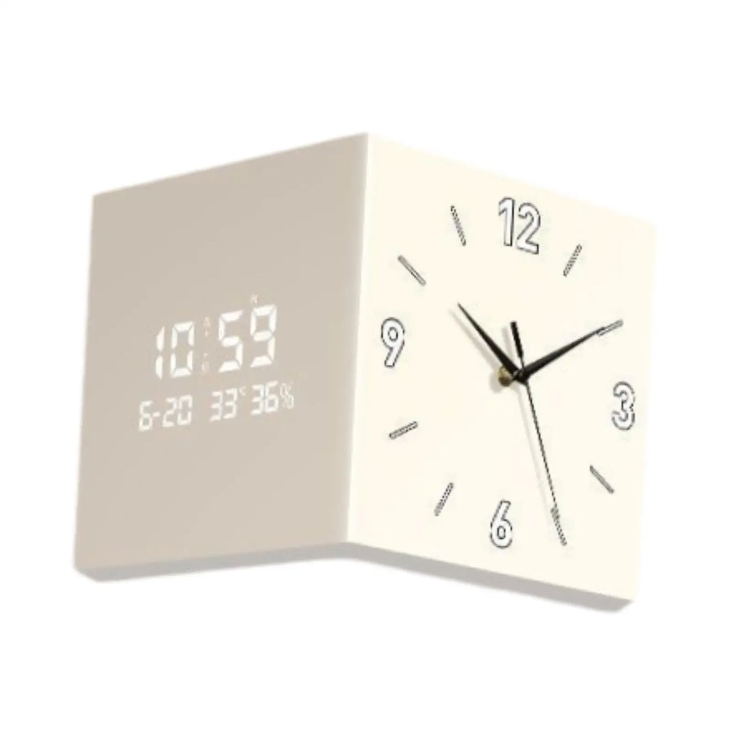 Double-Sided Corner Clock