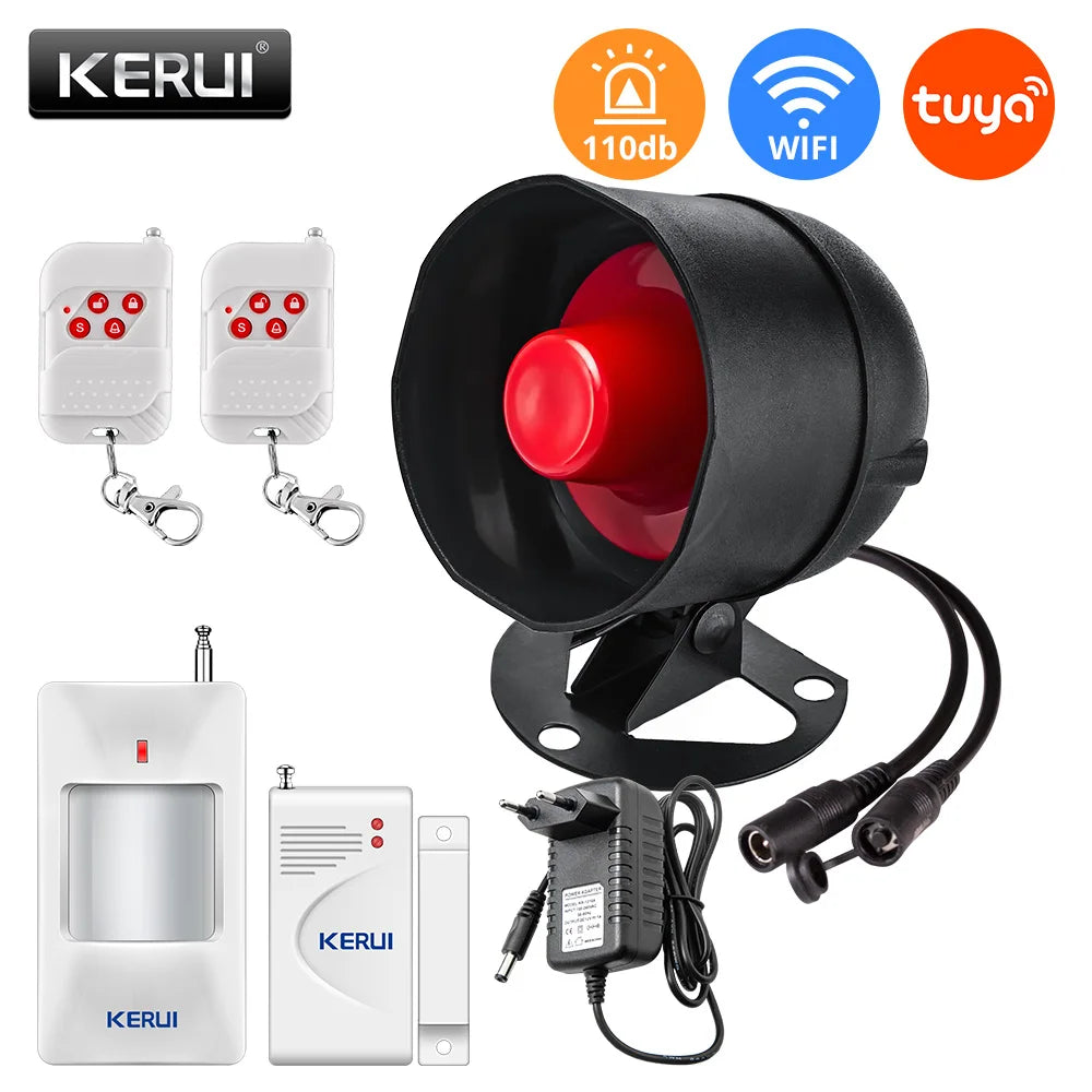 KERUI Tuya Smart WiFi Security Alarm System - 110dB Wireless Siren